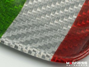 FIAT 500 ABARTH Steering Wheel Lower Center Trim Piece - Carbon Fiber - EU Model - Italian Theme